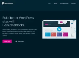 Generateblocks.com(Build better WordPress sites with GenerateBlocks) Screenshot