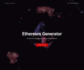 Generateethereum.com(Ethereum Generator) Screenshot