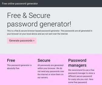 Generatepassword.info(Free online password generator) Screenshot