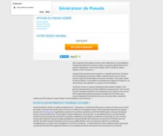 Generateur-Pseudo.com(Générateur de Pseudo original) Screenshot