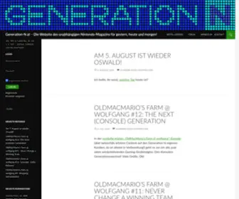 Generation-N.at(Die Website des unabhängigen Nintendo) Screenshot