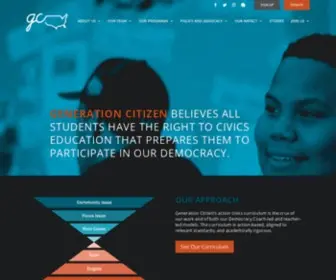 Generationcitizen.org(Generation Citizen believes all students have the right to civics education) Screenshot