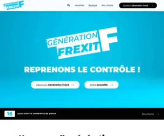 Generationfrexit.fr(Génération Frexit) Screenshot