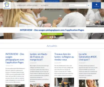 Generationhdf.fr(ENT Hauts) Screenshot