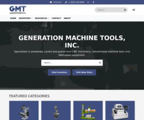 Generationmachinetools.com(GMT, INC) Screenshot