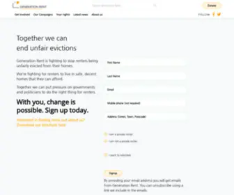 Generationrent.org(Generation Rent) Screenshot