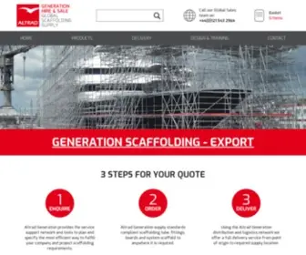 Generationscaffolding.com(Building & Scaffolding Supplies For Sale from Altrad Generation) Screenshot