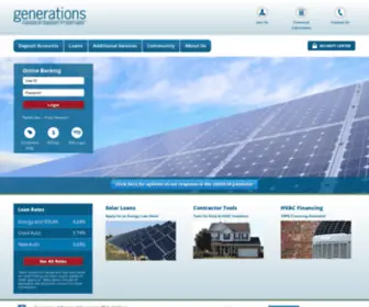 Generationscreditunion.com(A Division of Community 1st Credit Union) Screenshot