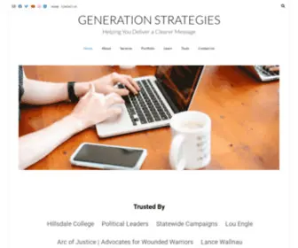 Generationstrategies.com(Clarify Your Message with Generation Strategies) Screenshot