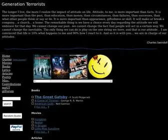 Generationterrorists.com(Quotes) Screenshot
