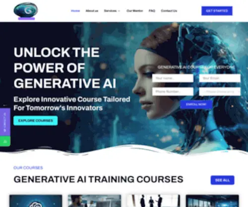 Generativeaitraining.in(Generative Artificial Intelligence) Screenshot