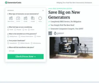 Generatorcosts.com(Helping You Find the Best Generator Estimates) Screenshot