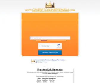 Generatorlinkpremium.com(Download Unlimited Premium Links) Screenshot