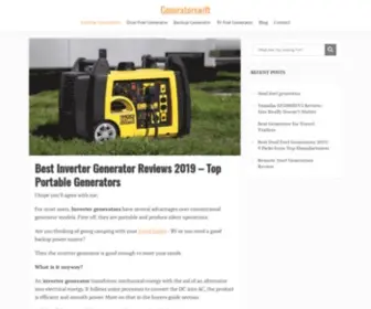 Generatorswift.com(Best Inverter Generator ReviewsComplete Buyer's Guide) Screenshot