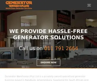 Generatorwarehouse.co.za(Commercial & Industrial Generators) Screenshot