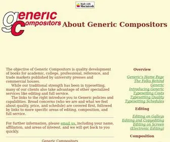 Genericcomp.com(Generic Compositors) Screenshot