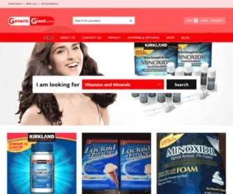 GenericGiant.com(OTC medicines and Vitamins supplements) Screenshot