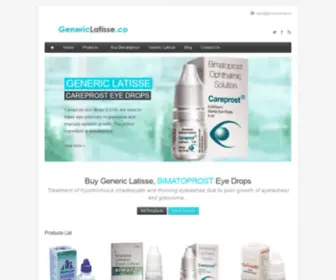 Genericlatisse.co(Buy Generic Latisse online for eyelash growth. large quantity Latisse Generic (bimatoprost)) Screenshot