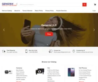 Generixllc.com(GENERIX LLC Largest Selection of Generic Electronics in USA) Screenshot