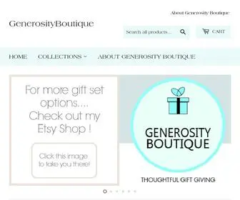 Generosityboutique.com(GenerosityBoutique-Thoughtful Gift Giving) Screenshot