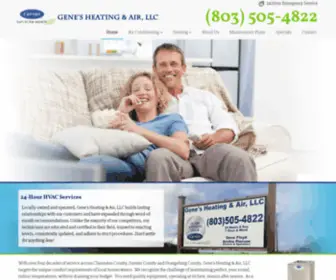 Geneshvac.com(Gene's Heating & Air) Screenshot