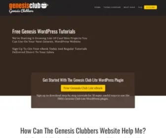 Genesisclubbers.com(Free WordPress Tutorials For Your Genesis Website) Screenshot