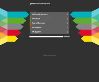 Genesishrsolution.com(Genesishrsolution) Screenshot