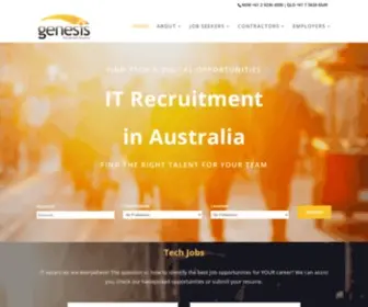 Genesisit.com.au(IT Contract & Permanent Recruitment Australia) Screenshot