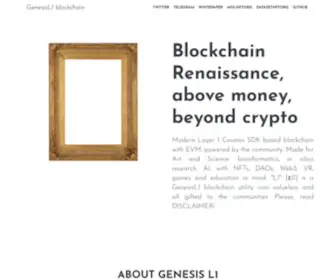 Genesisl1.com(GenesisL1 blockchain) Screenshot