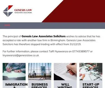 Genesislaw.co.uk(Genesis Law Associates Solicitors Ltd) Screenshot