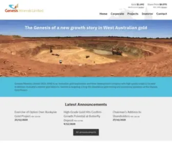 Genesisminerals.com.au(Australian gold exploration and mine development) Screenshot