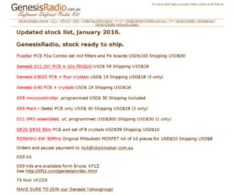 Genesisradio.com.au(Genesis G59) Screenshot