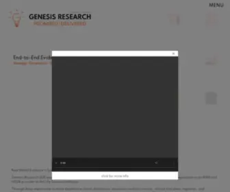 Genesisrg.com(Genesis Research) Screenshot