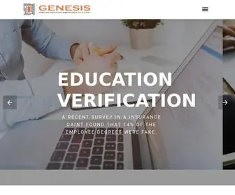 Genesisrms.com(Background verification companies in India) Screenshot