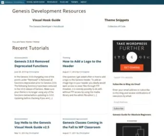 Genesistutorials.com(Tips, Tricks, and How-tos for the Genesis Theme Framework) Screenshot