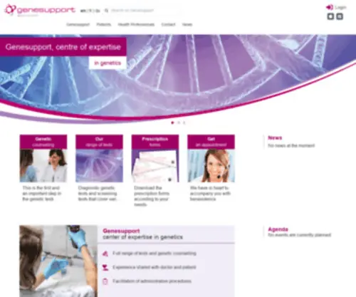 Genesupport.ch(Votre centre de compétence en génétique) Screenshot