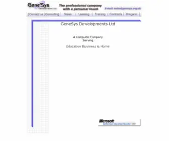 Genesys.org.uk Screenshot