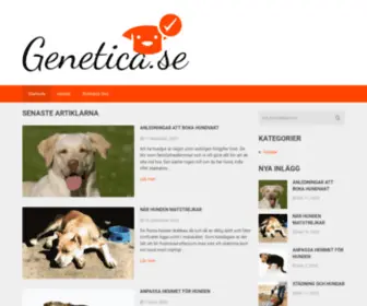 Genetica.se(Startsidan) Screenshot