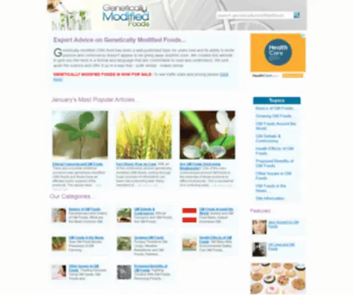 Geneticallymodifiedfoods.co.uk(Comphrensive Advice on Genetically Modified Foods) Screenshot