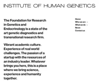 Geneticcentre.org(Institute of Human Genetics) Screenshot