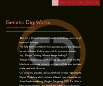 GenetiCDigiworks.com(Service like Agency) Screenshot