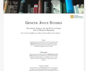 GeneticJoycestudies.org(GeneticJoycestudies) Screenshot