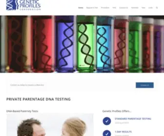 GeneticProfiles.com(Genetic profiles dna paternity testing laboratory) Screenshot