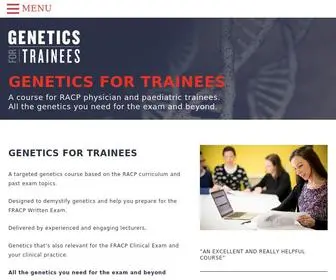 Geneticsfortrainees.com.au(Genetics For Trainees) Screenshot