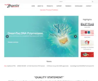 Genetixbiotech.com(Genetix Biotech Asia Pvt) Screenshot
