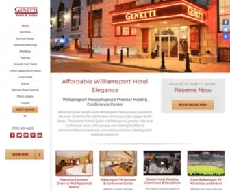 Genettihotel.com(The Genetti Hotel Williamsport) Screenshot