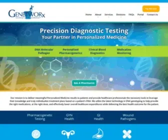 Genetworx.com(Molecular, Pathogen, and Pharmacogenetics Testing Solutions) Screenshot