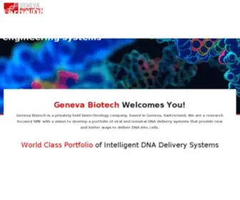 Geneva-Biotech.com(Geneva Biotech) Screenshot