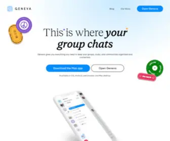 Geneva.com(This is where your group chats) Screenshot
