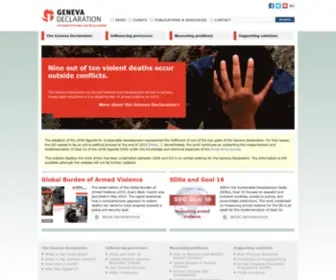 Genevadeclaration.org(The Geneva Declaration on Armed Violence and Development) Screenshot